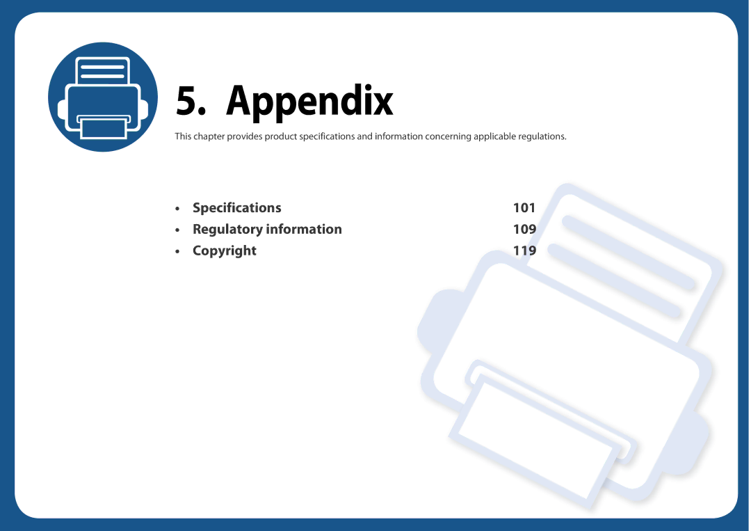 Samsung SLM3820DWXAA, SLM3320NDXAA manual Appendix 