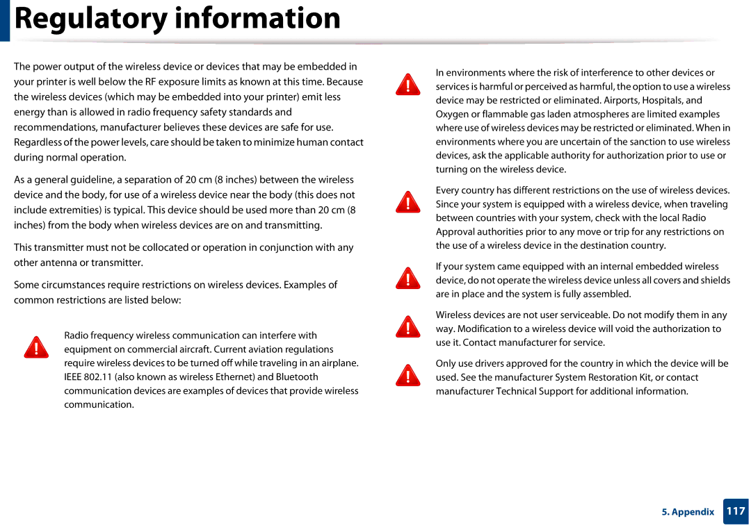 Samsung SLM3820DWXAA, SLM3320NDXAA manual Regulatory information 