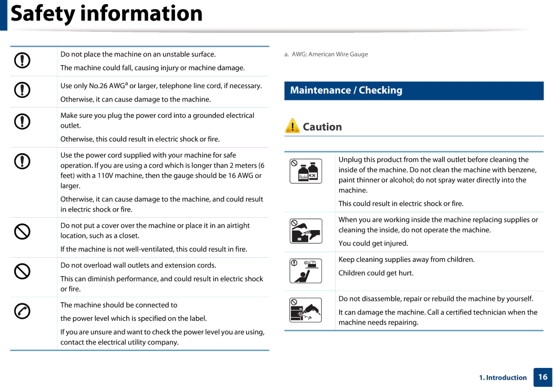 Samsung SLM3820DWXAA, SLM3320NDXAA manual Maintenance / Checking 