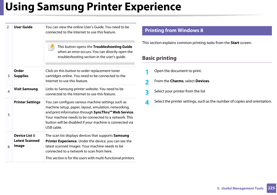 Samsung SLM3820DWXAA, SLM3320NDXAA manual Basic printing, Printing from Windows 