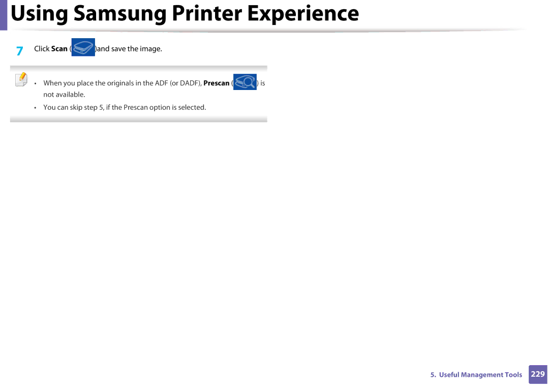 Samsung SLM3820DWXAA, SLM3320NDXAA manual Click Scan and save the image 