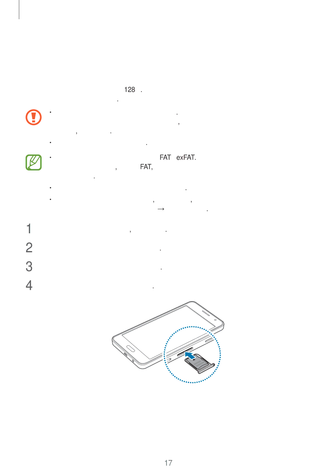 Samsung SM-A300FZKDSER, SM-A300FZBDSER manual Использование карты памяти, Установка карты памяти 