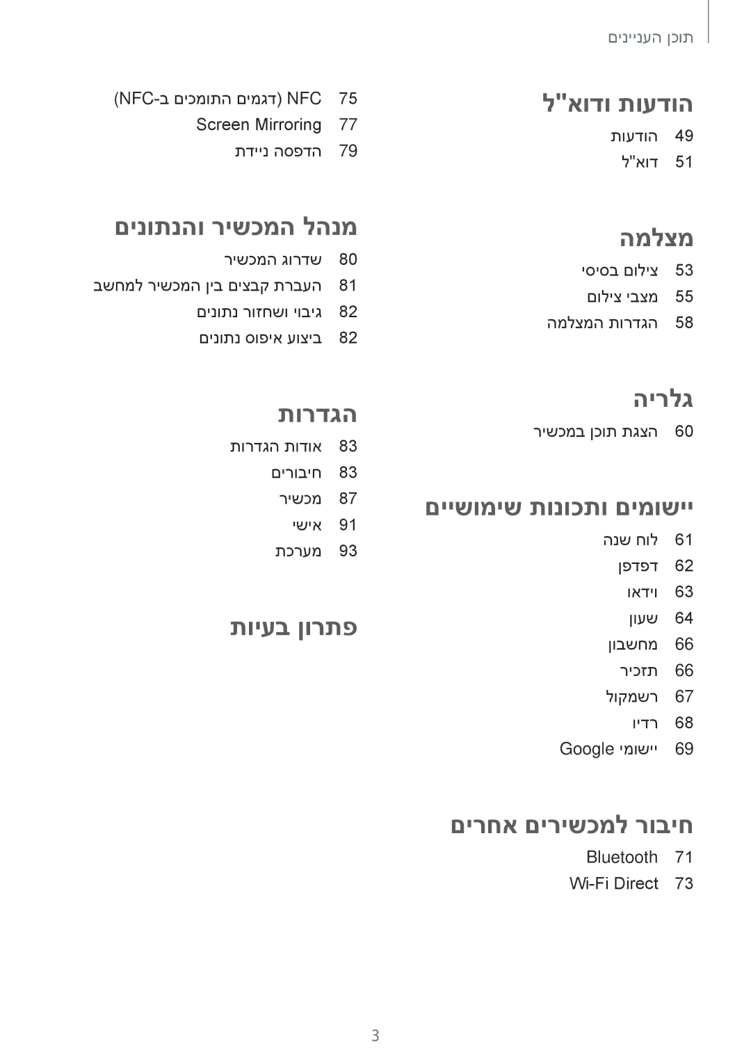 Samsung SM-A300FZKAPTR, SM-A300FZKAPCL, SM-A300FZDAILO, SM-A300FZWAPTR, SM-A300FZSAILO, SM-A300FZWACEL םינותנהו רישכמה להנמ 