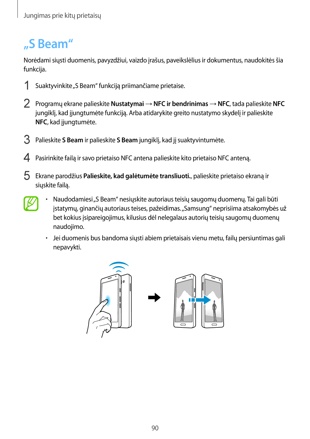 Samsung SM-A300FZKDROM, SM-A300FZWDROM, SM-A300FZDUSEB manual „S Beam 