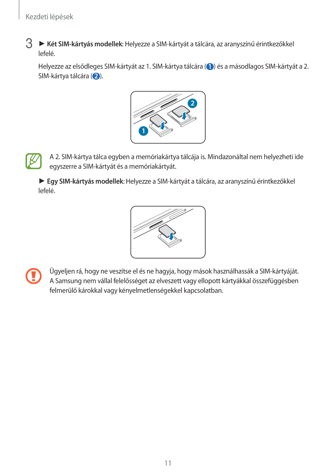 Samsung SM2A300FZKDETL, SM-A300FZKDROM, SM-A300FZWDROM, SM-A300FZKDATO, SM-A300FZKDAUT, SM-A300FZDDAUT manual Kezdeti lépések 