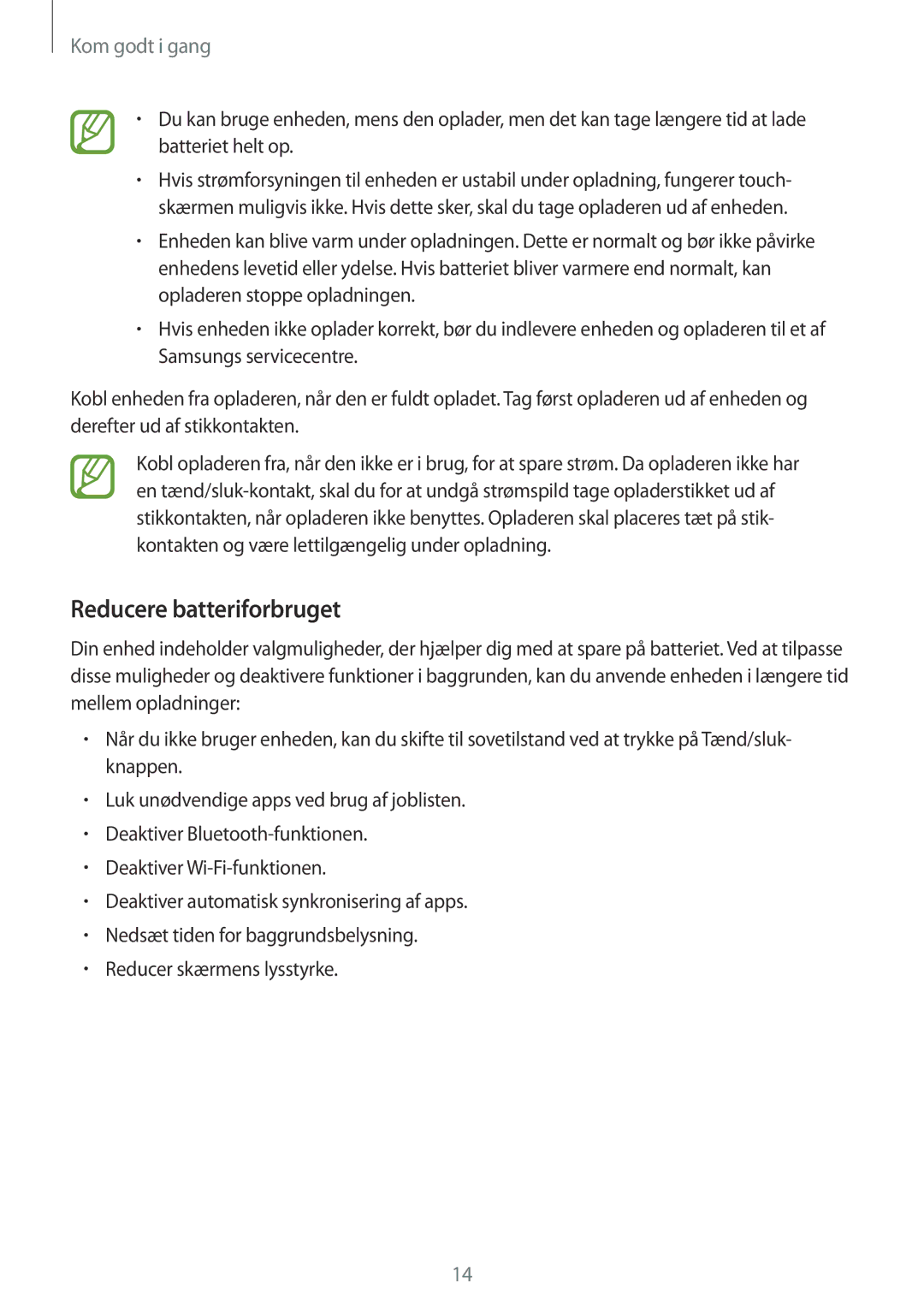 Samsung SM-A300FZKANEE, SM-A300FZKUNEE, SM-A300FZWUTEN, SM-A300FZSUNEE, SM-A300FZBUNEE manual Reducere batteriforbruget 