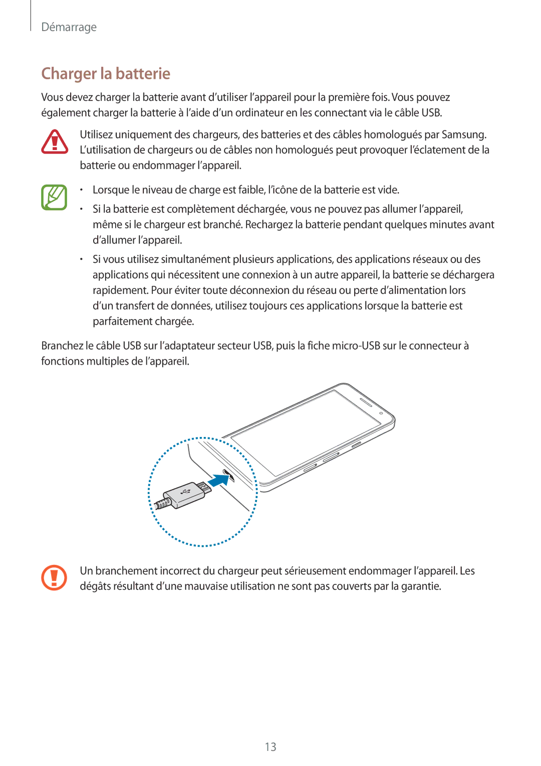 Samsung SM-A300FZWUSFR, SM-A300FZSUXEF, SM-A300FZKUBOG, SM-A300FZWUFTM, SM-A300FZWUBOG, SM-A300FZWUXEF Charger la batterie 