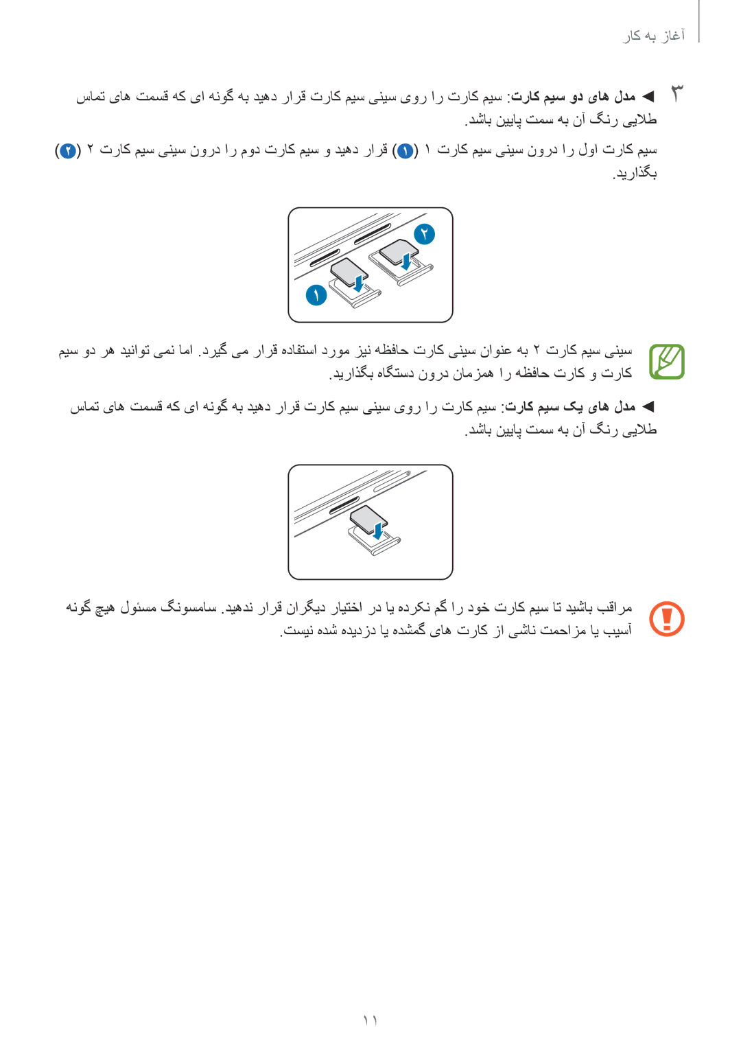 Samsung SM-A300HZKDTHR, SM-A300HZDDEGY, SM-A300HZWDKSA, SM-A300HZWDEGY, SM-A300HZWDTHR, SM-A300HZSDEGY manual آغاز به کار 