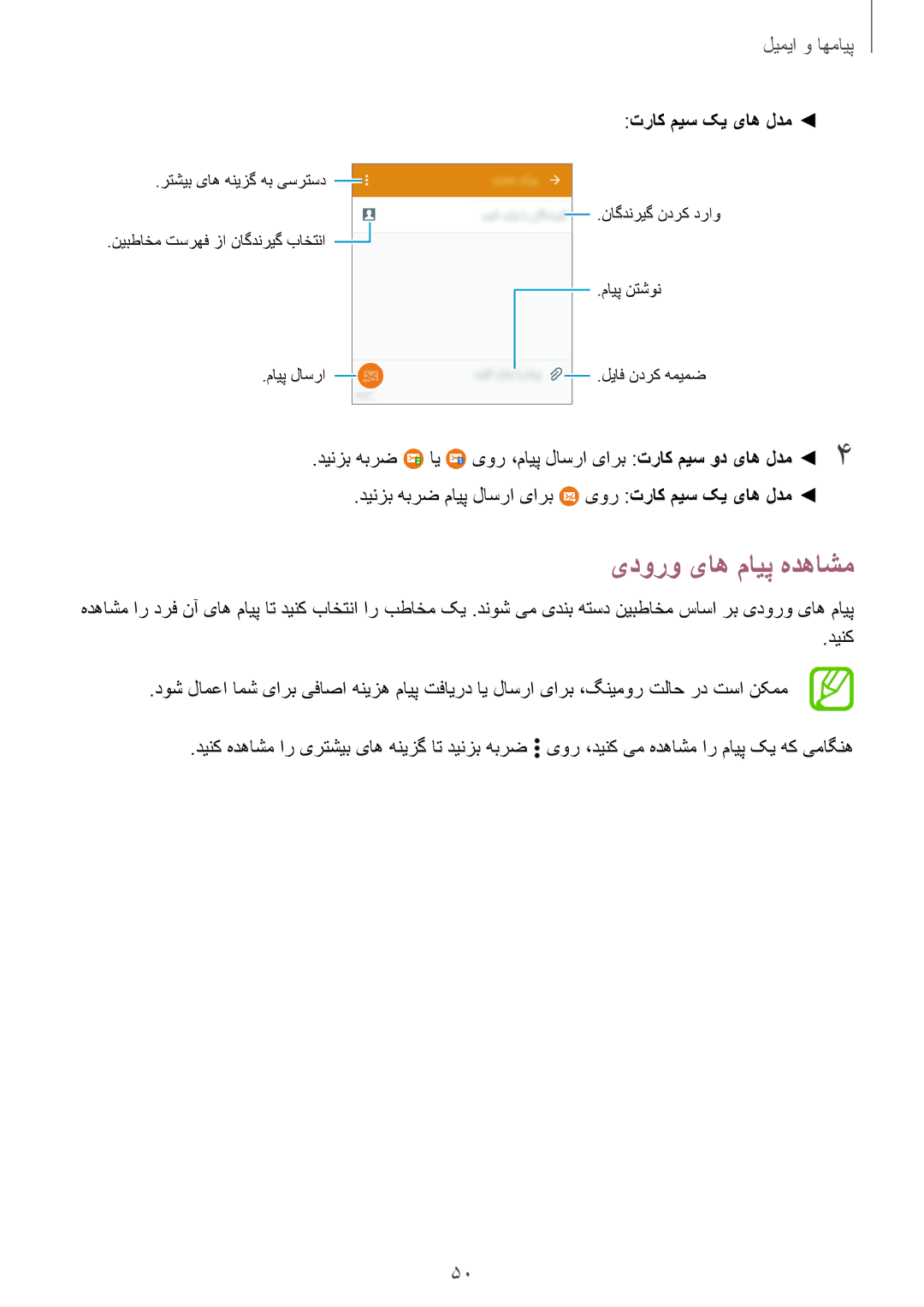 Samsung SM-A300HZSDEGY, SM-A300HZDDEGY, SM-A300HZWDKSA, SM-A300HZKDTHR manual یدورو یاه مایپ هدهاشم, تراک میس کی یاه لدم 