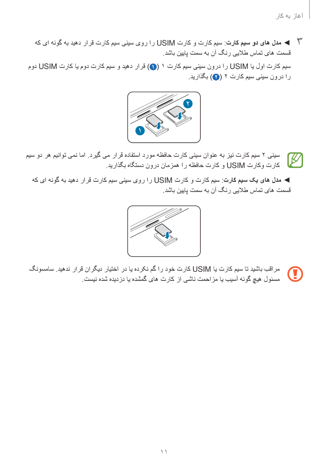 Samsung SM-A300HZKDTHR, SM-A300HZDDEGY, SM-A300HZWDKSA, SM-A300HZWDEGY, SM-A300HZWDTHR, SM-A300HZSDEGY manual آغاز به کار 