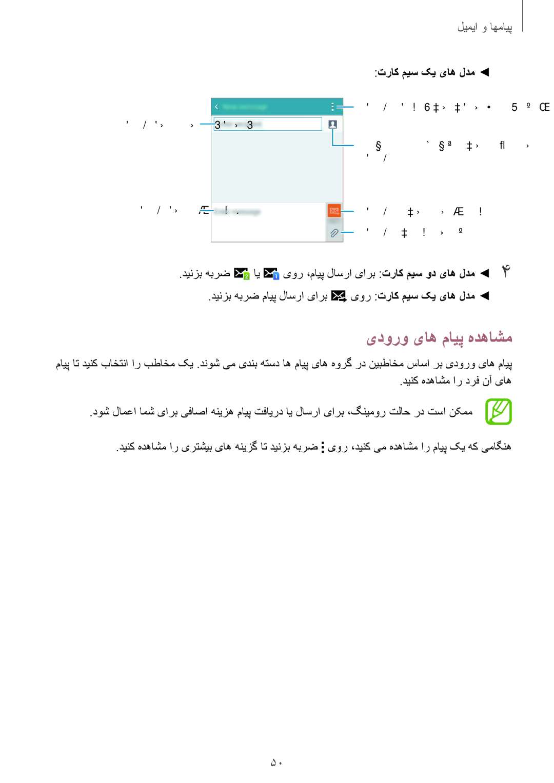 Samsung SM-A300HZSDEGY, SM-A300HZDDEGY, SM-A300HZWDKSA, SM-A300HZKDTHR manual یدورو یاه مایپ هدهاشم, تراک میس کی یاه لدم 