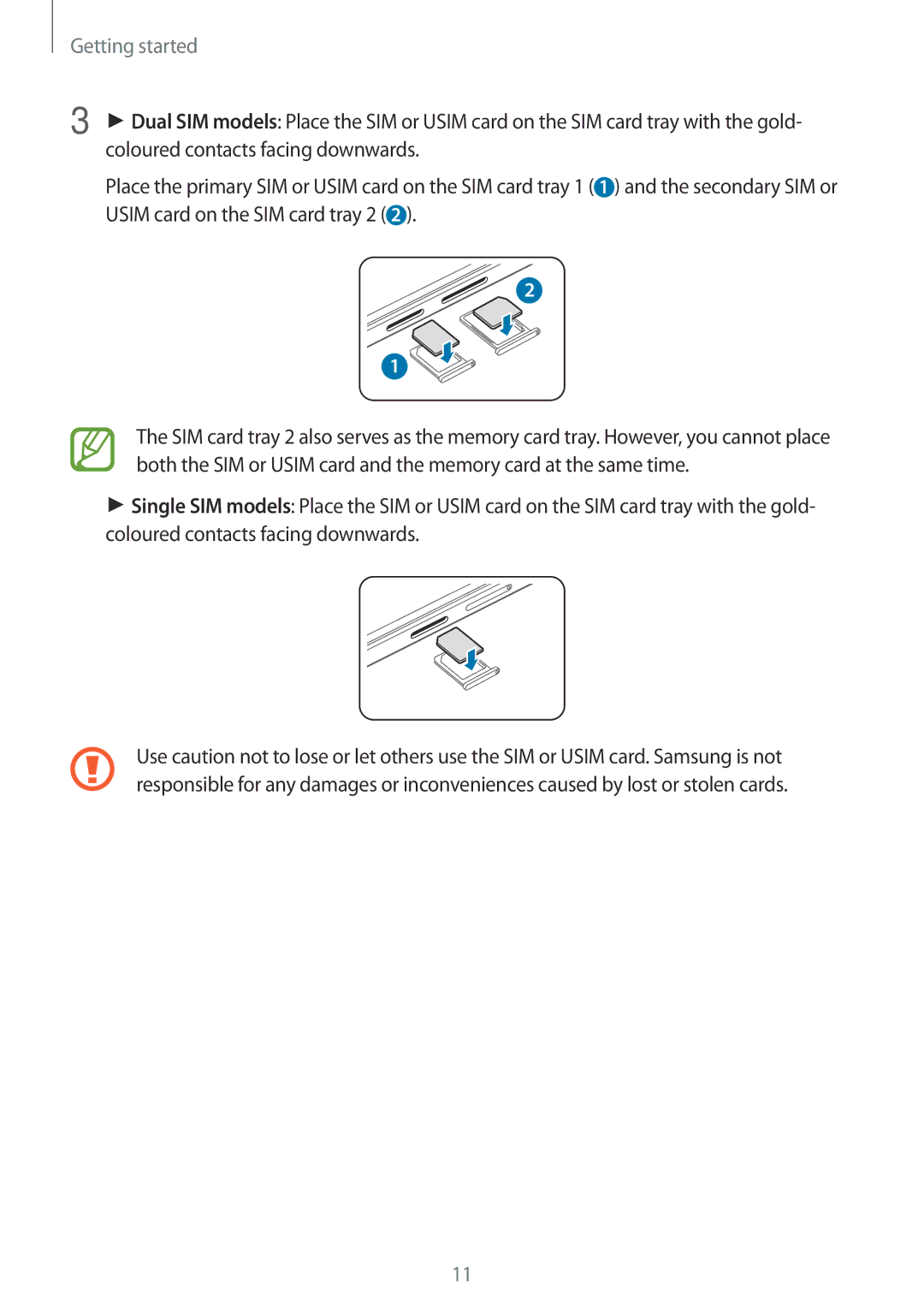 Samsung SM-A300HZWDKSA, SM-A300HZDDEGY, SM-A300HZKDTHR, SM-A300HZWDEGY, SM-A300HZWDTHR, SM-A300HZSDEGY manual Getting started 