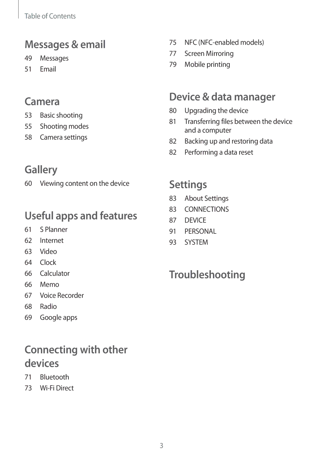 Samsung SM-A300HZWDEGY, SM-A300HZDDEGY, SM-A300HZWDKSA, SM-A300HZKDTHR, SM-A300HZWDTHR, SM-A300HZSDEGY manual Messages & email 