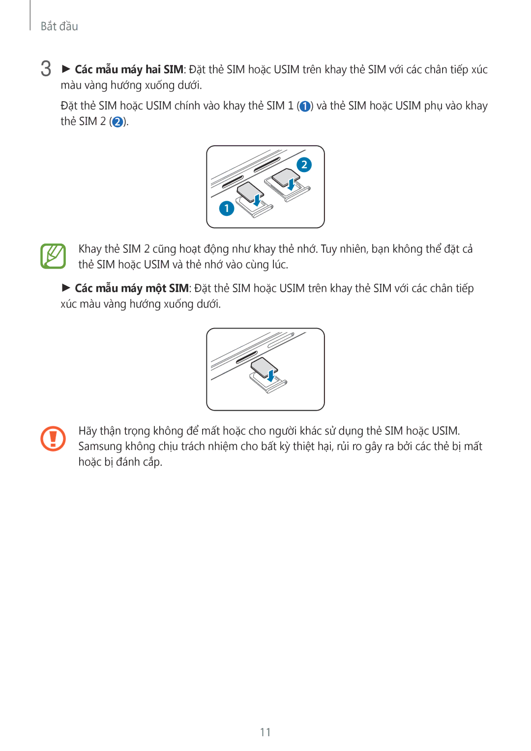 Samsung SM-A300HZDDXXV manual Bắt đầu 