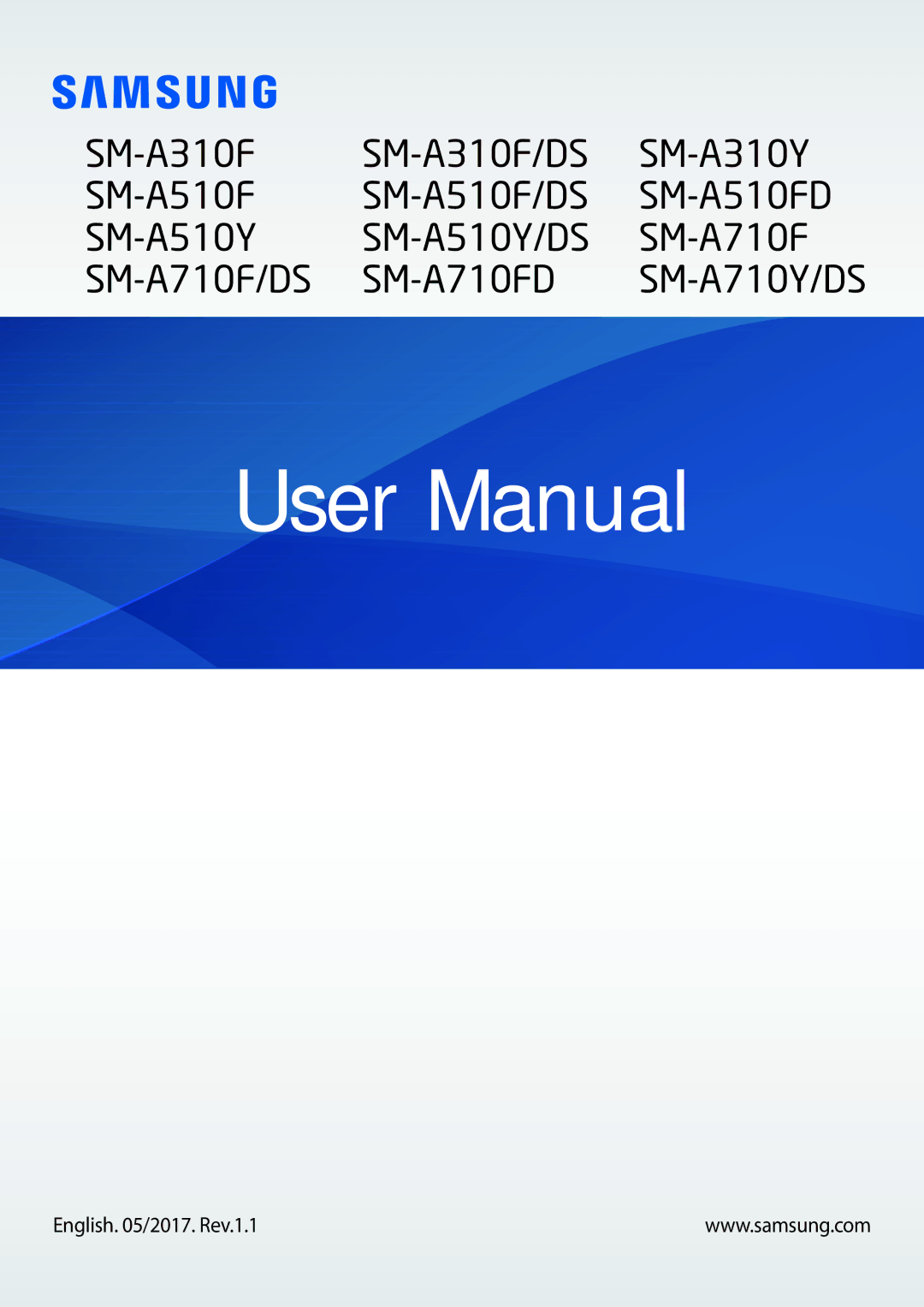 Samsung SM-A310FZKADBT, SM-A310FEDADBT, SM-A310FZDADBT, SM-A310FZWADBT manual SM-A310F/DS SM-A510F/DS SM-A510Y/DS SM-A710FD 