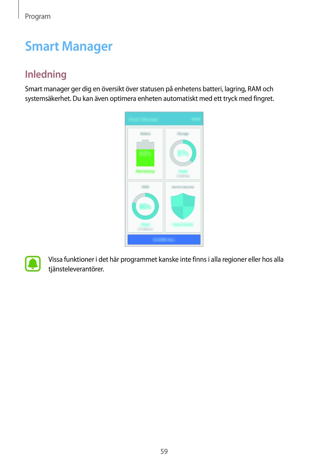 Samsung SM-A310FZDANEE, SM-A310FZKANEE, SM-A310FZWANEE manual Smart Manager 