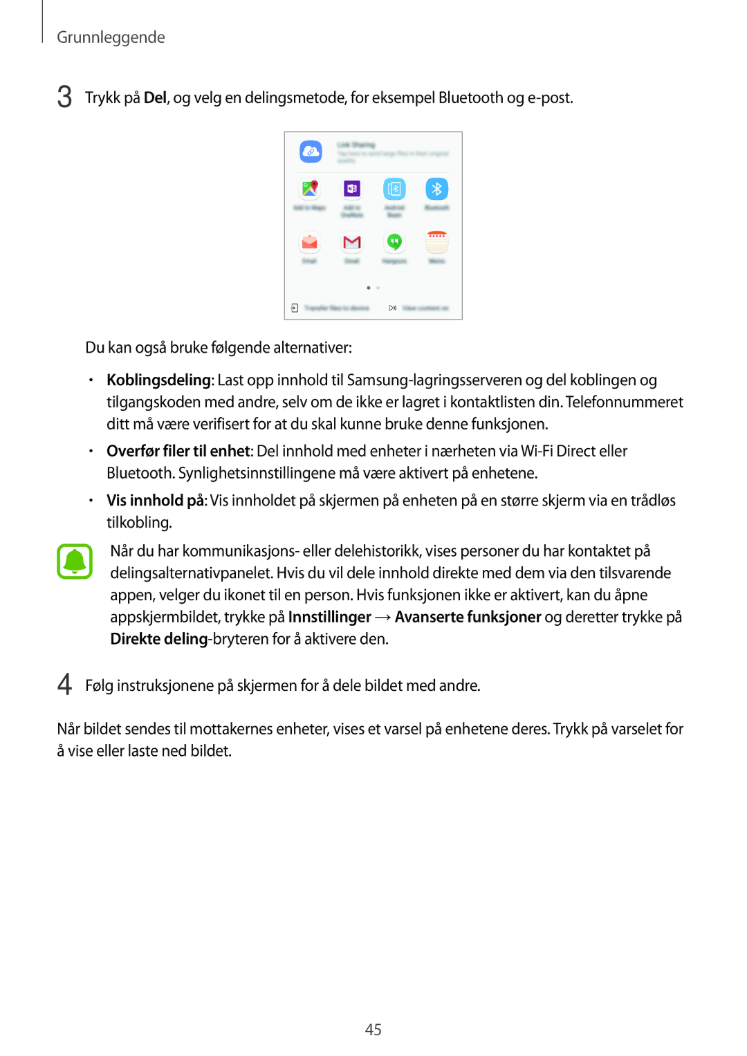 Samsung SM-A310FZKANEE, SM-A310FZWANEE, SM-A310FZDANEE manual Grunnleggende 