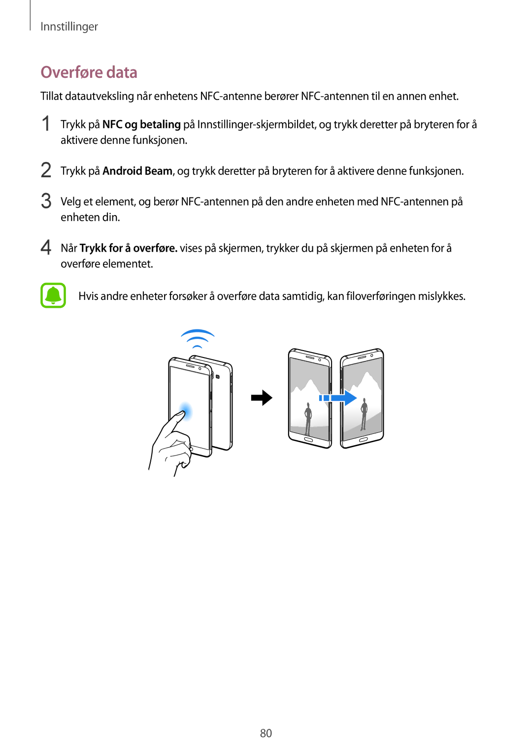 Samsung SM-A310FZDANEE, SM-A310FZKANEE, SM-A310FZWANEE manual Overføre data 