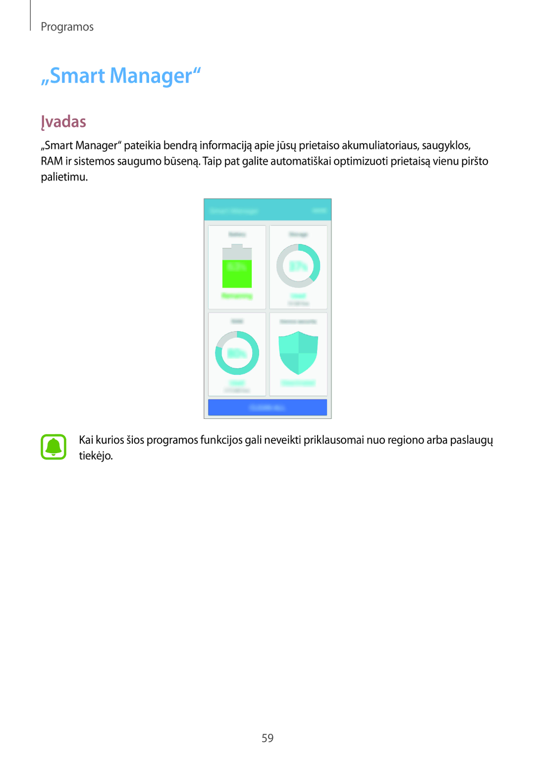 Samsung SM-A310FZDASEB, SM-A310FZKASEB manual „Smart Manager 