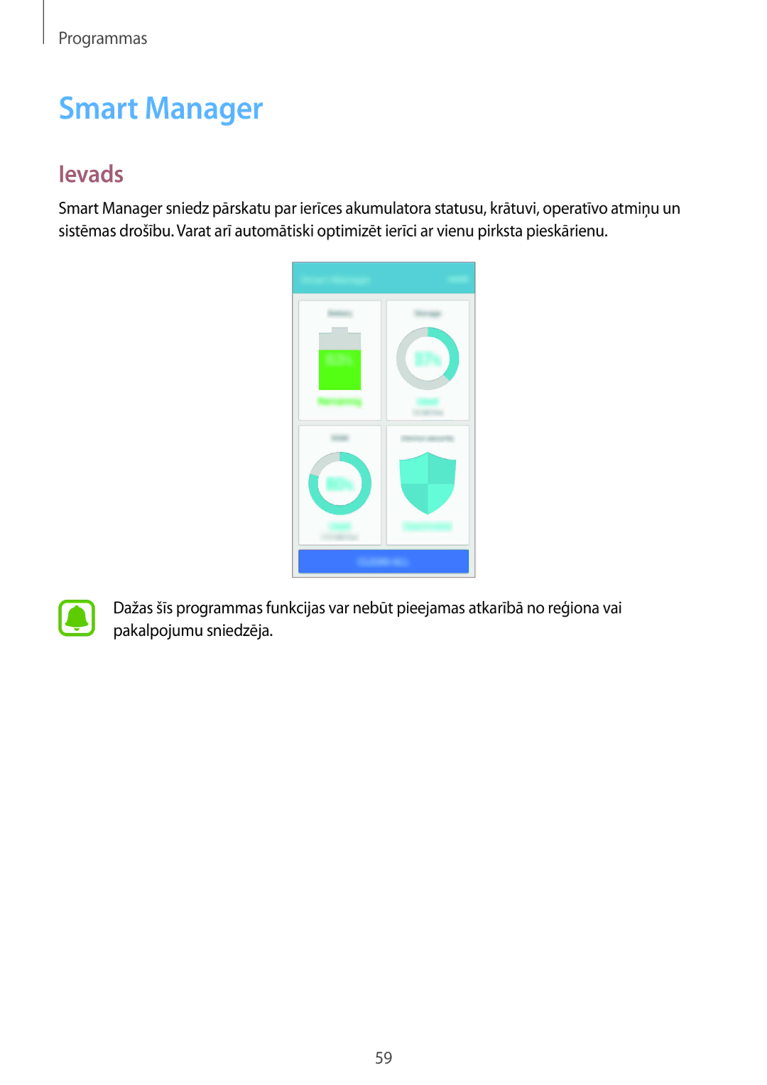 Samsung SM-A310FZDASEB, SM-A310FZKASEB manual Smart Manager 