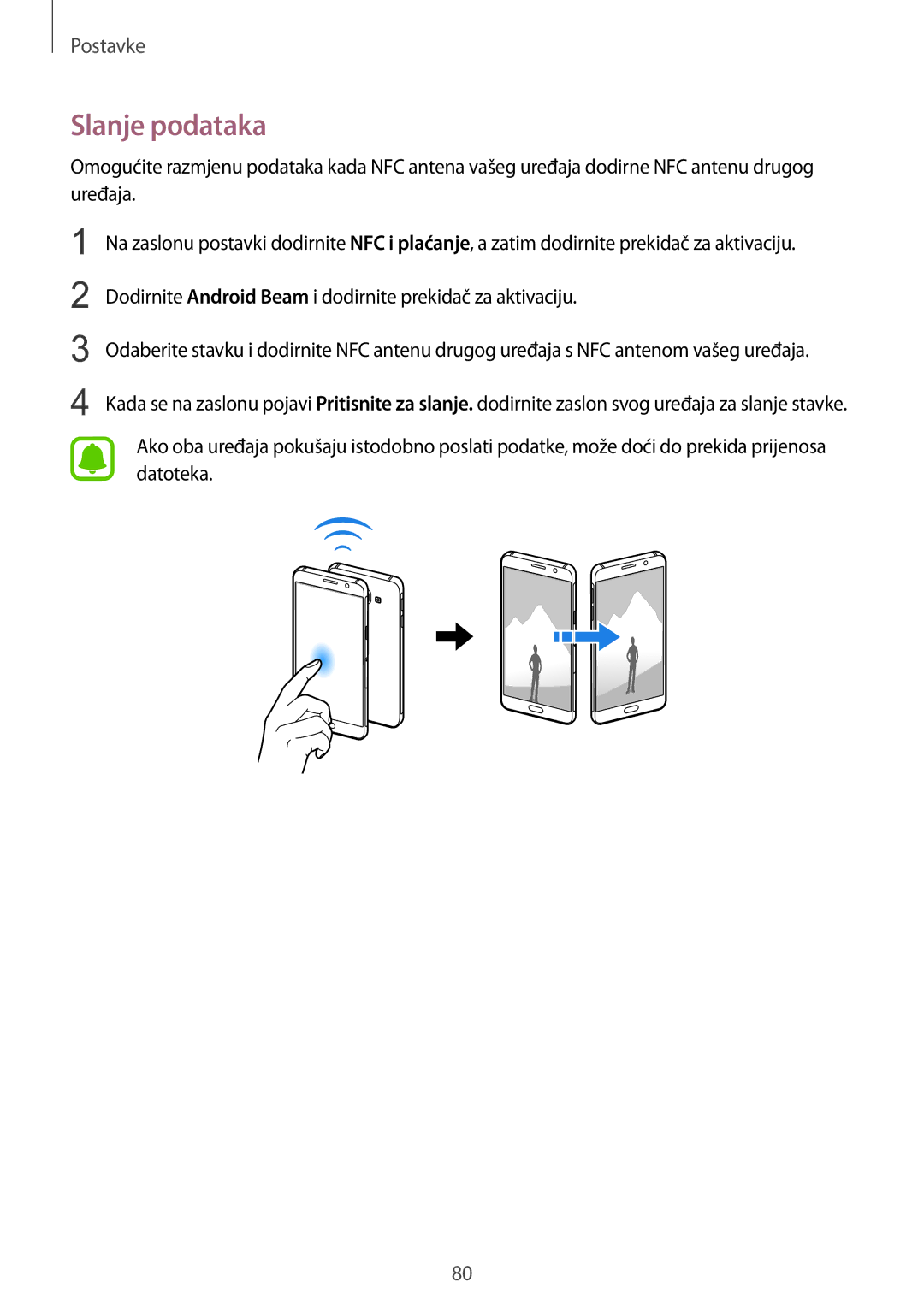 Samsung SM-A310FZKASEE manual Slanje podataka 