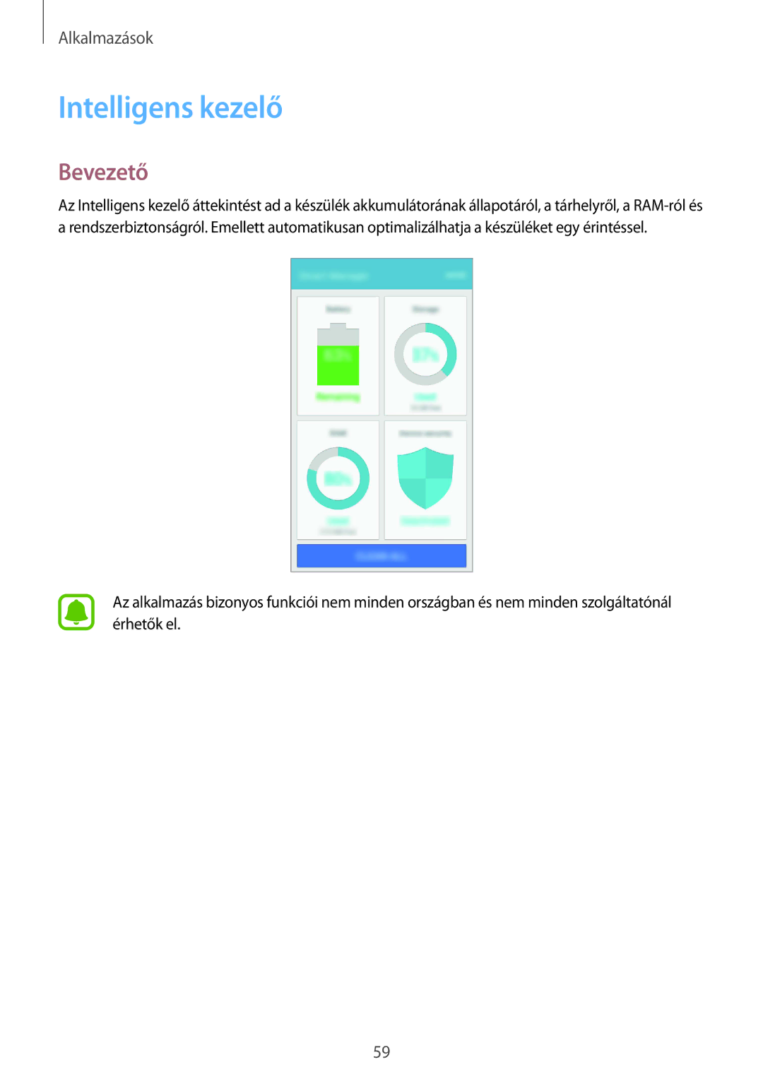 Samsung SM-A310FZDAXEH, SM-A310FZKAXEH, SM-A310FZWAXEH manual Intelligens kezelő 