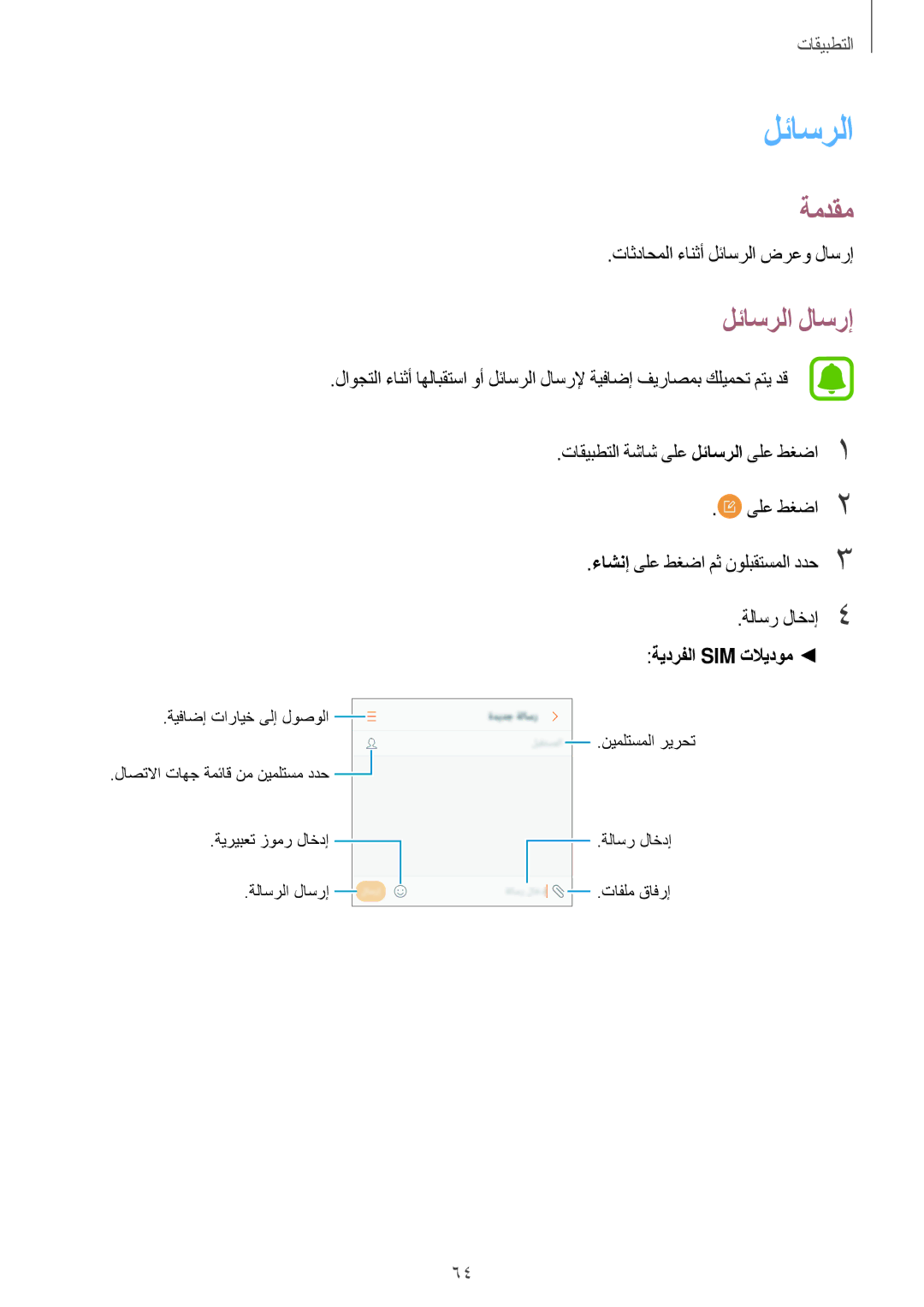 Samsung SM-A710FZDFKSA, SM-A310FZWAKSA, SM-A710FZKFKSA, SM-A710FZWFKSA, SM-A310FEDDKSA, SM-A310FZDDKSA manual لئاسرلا لاسرإ 