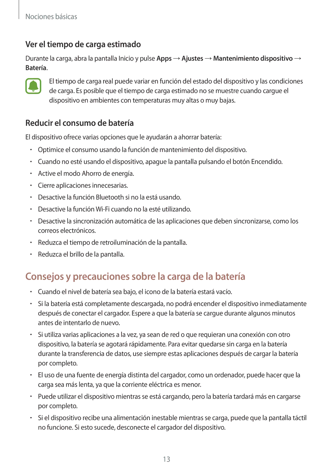 Samsung SM-A310FZDAPHE manual Consejos y precauciones sobre la carga de la batería, Ver el tiempo de carga estimado 