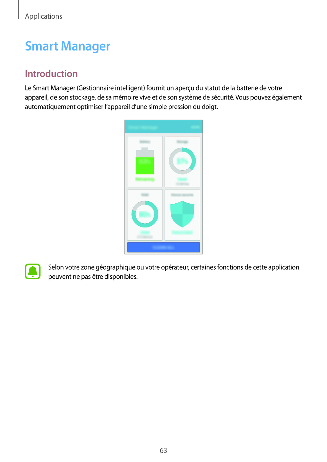 Samsung SM-A310FZDAXEF, SM-A310FZWAXEF, SM-A310FZKAXEF, SM-A310FEDAXEF manual Smart Manager 