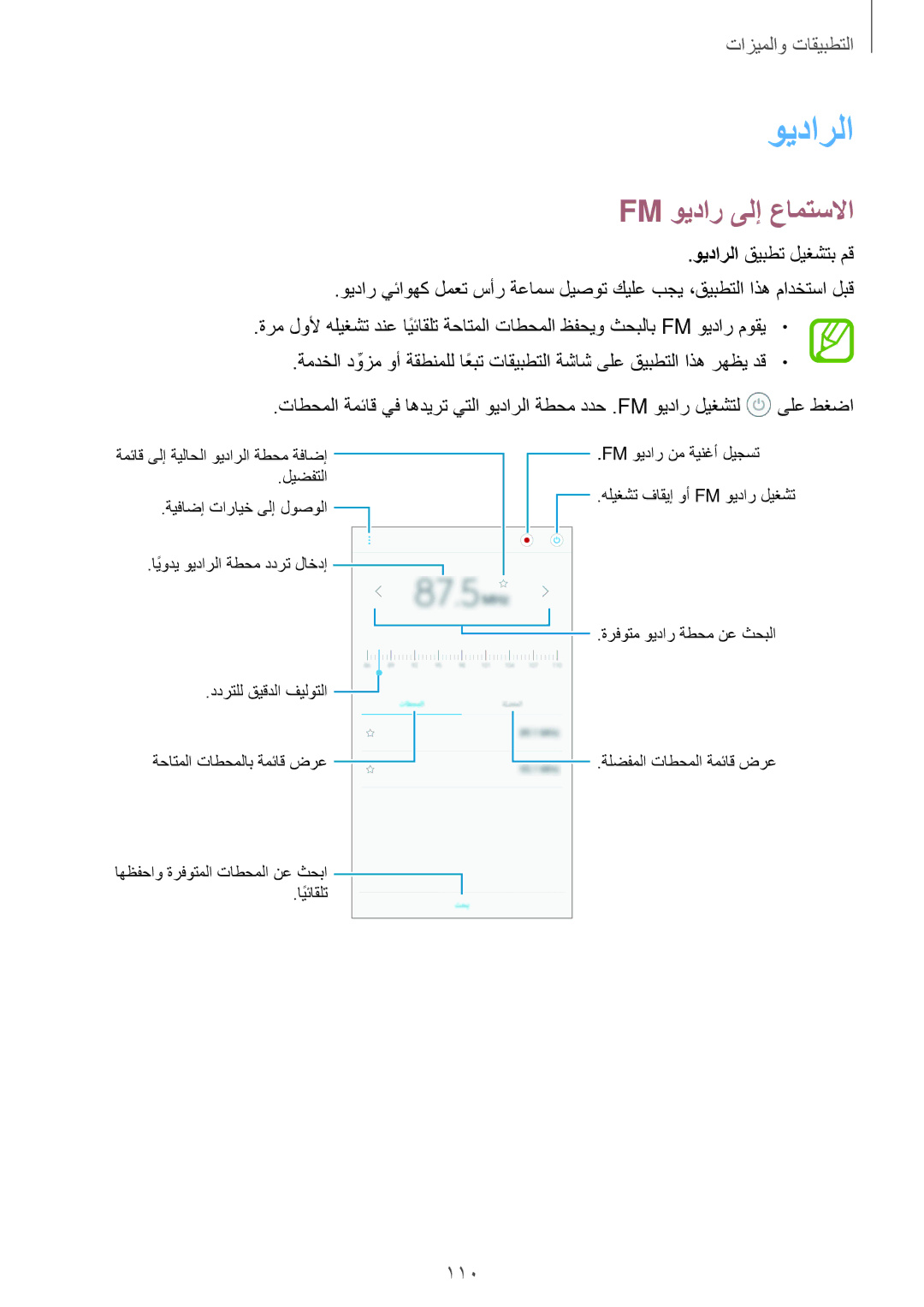 Samsung SM-A520FZIDKSA, SM-A320FZDDKSA, SM-A520FZBDKSA, SM-A520FZKDKSA Fm ويدار ىلإ عامتسلاا, ويدارلا قيبطت ليغشتب مق 