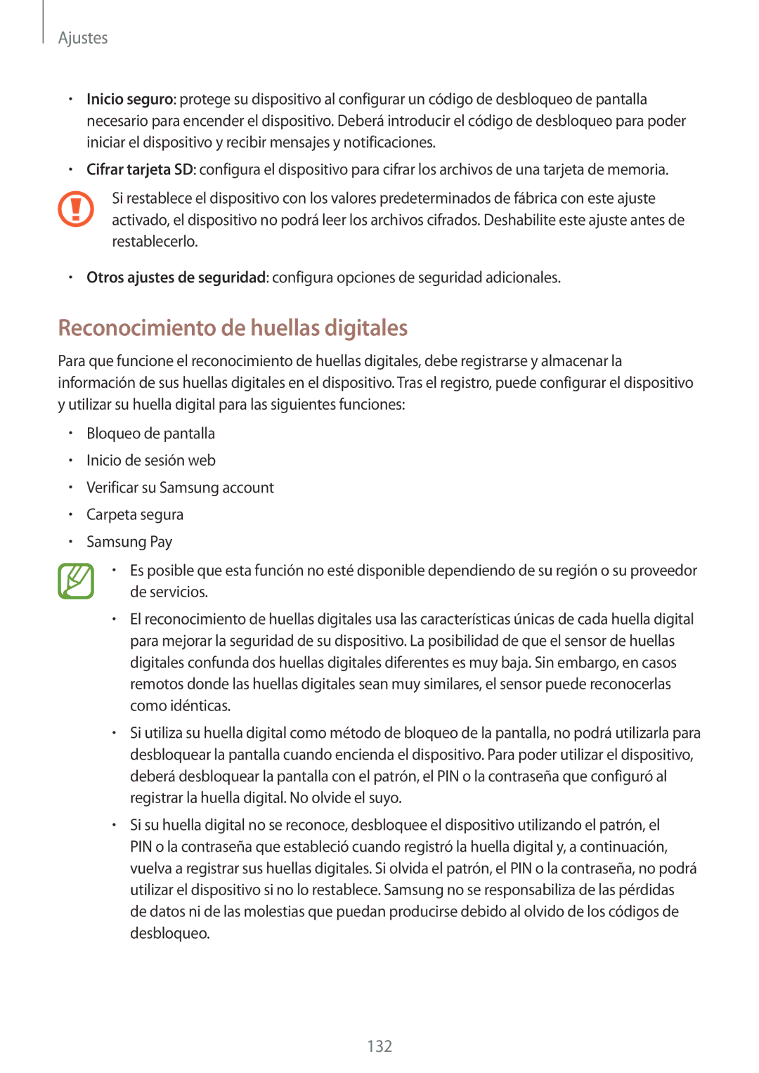 Samsung SM-A520FZIAPHE, SM-A320FZINPHE, SM-A320FZBNPHE, SM-A520FZDAPHE, SM-A520FZKAPHE Reconocimiento de huellas digitales 