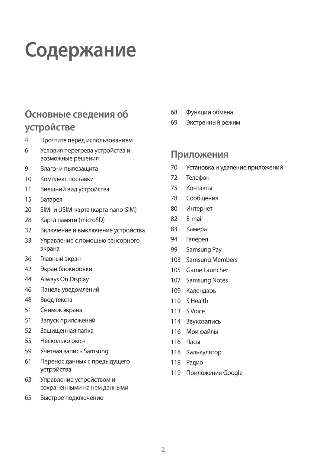 Samsung SM-A320FZDDSER, SM-A320FZKDSER, SM-A320FZBDSER manual Содержание 