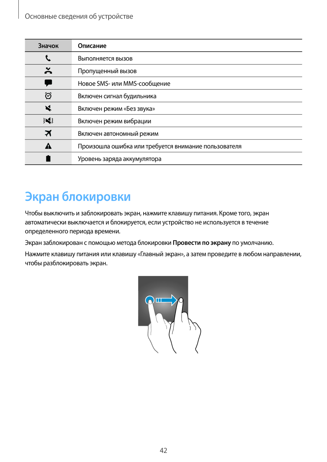 Samsung SM-A320FZKDSER, SM-A320FZBDSER, SM-A320FZDDSER manual Экран блокировки 