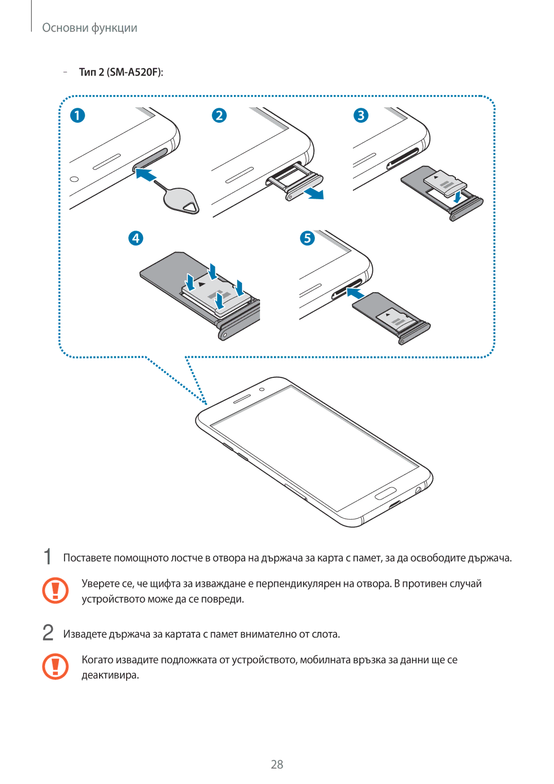 Samsung SM-A320FZKNBGL manual Устройството може да се повреди 