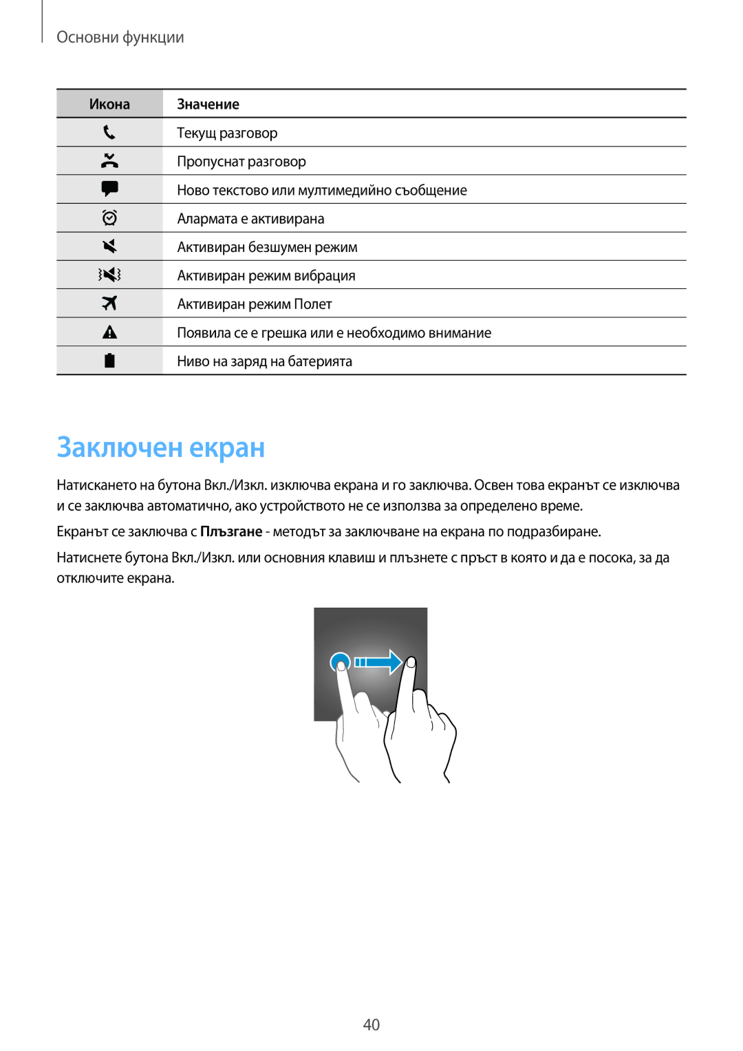 Samsung SM-A320FZKNBGL manual Заключен екран 