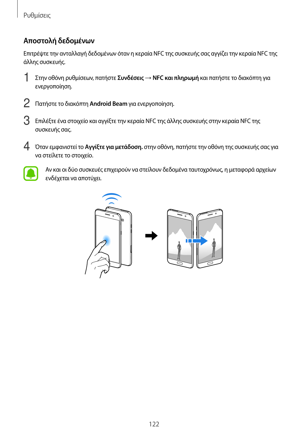 Samsung SM-A320FZINCOS, SM-A320FZKNCOS, SM-A320FZDNCOS, SM-A320FZINEUR, SM-A320FZINCYV, SM-A320FZKNEUR manual Αποστολή δεδομένων 