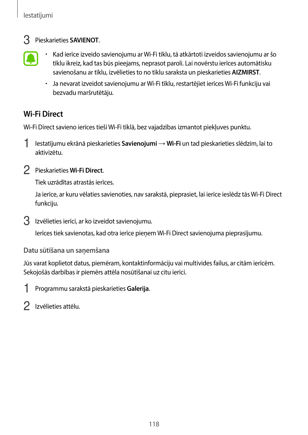 Samsung SM-A320FZINSEB, SM-A320FZKNSEB, SM-A320FZDNSEB manual Wi-Fi Direct 