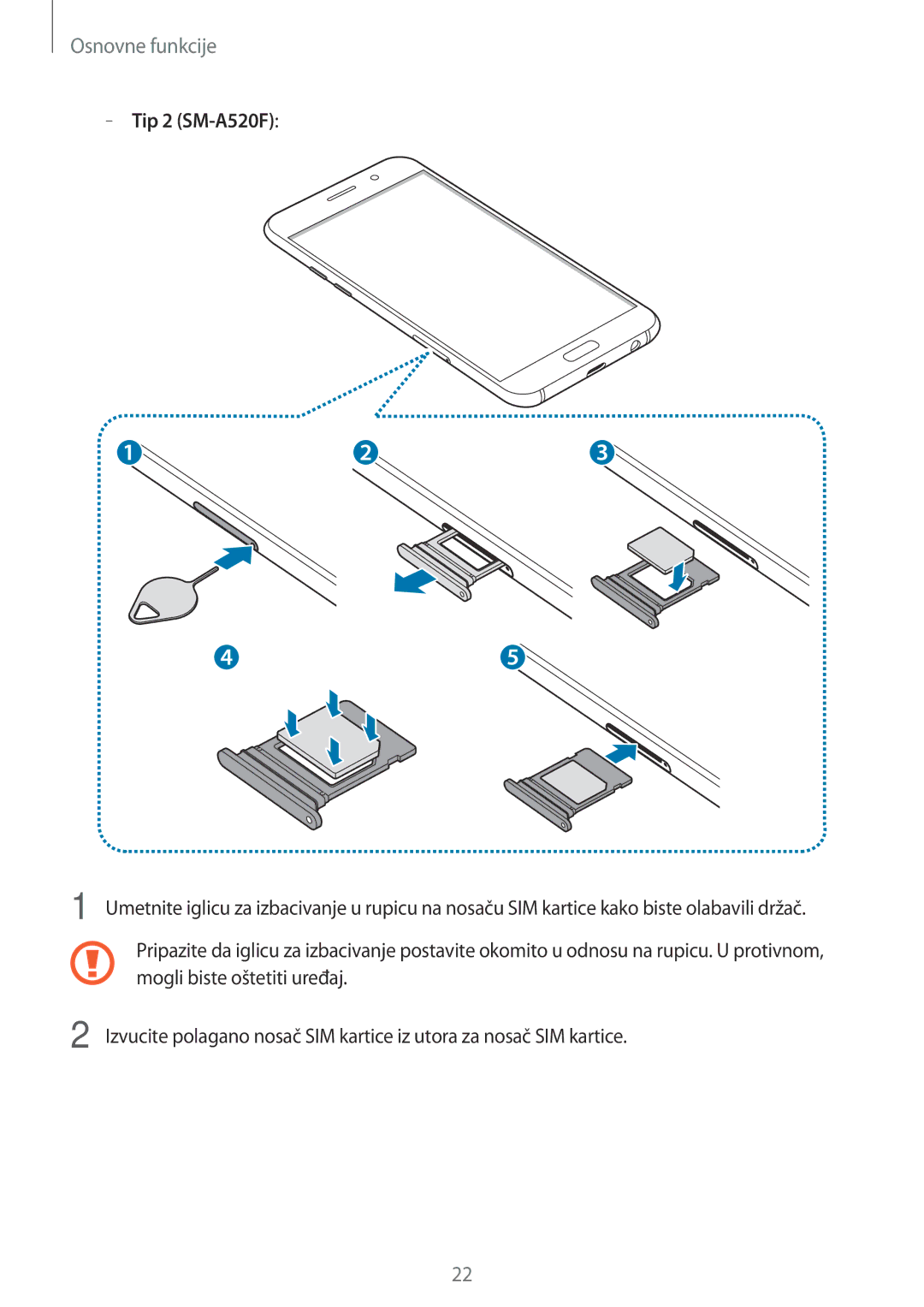 Samsung SM-A320FZDNSEE, SM-A320FZKNSEE, SM-A320FZBNSEE, SM-A320FZINSEE manual Tip 2 SM-A520F 