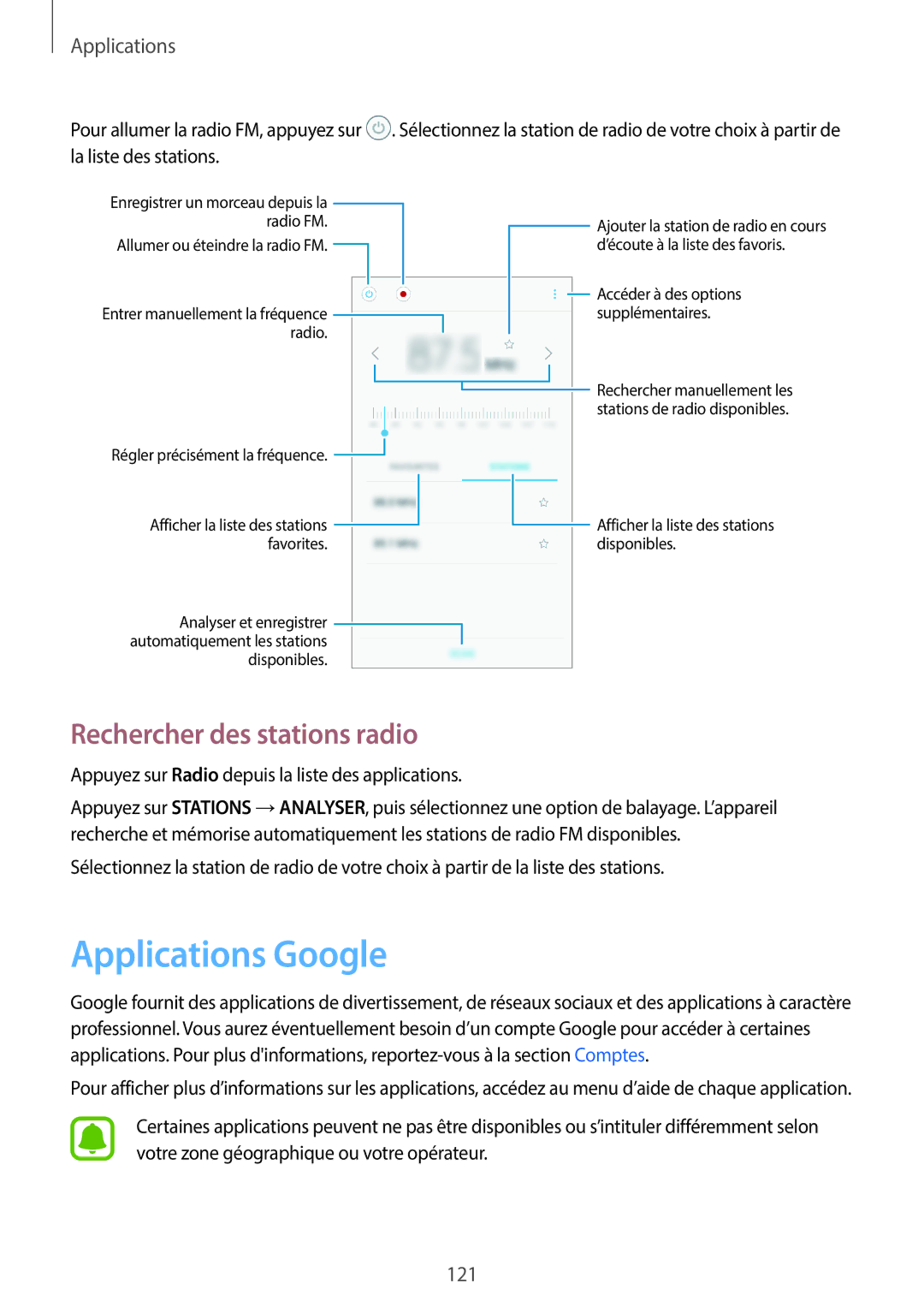 Samsung SM-A320FZDNXEF, SM-A320FZKNXEF, SM-A320FZINXEF, SM-A320FZBNXEF Applications Google, Rechercher des stations radio 