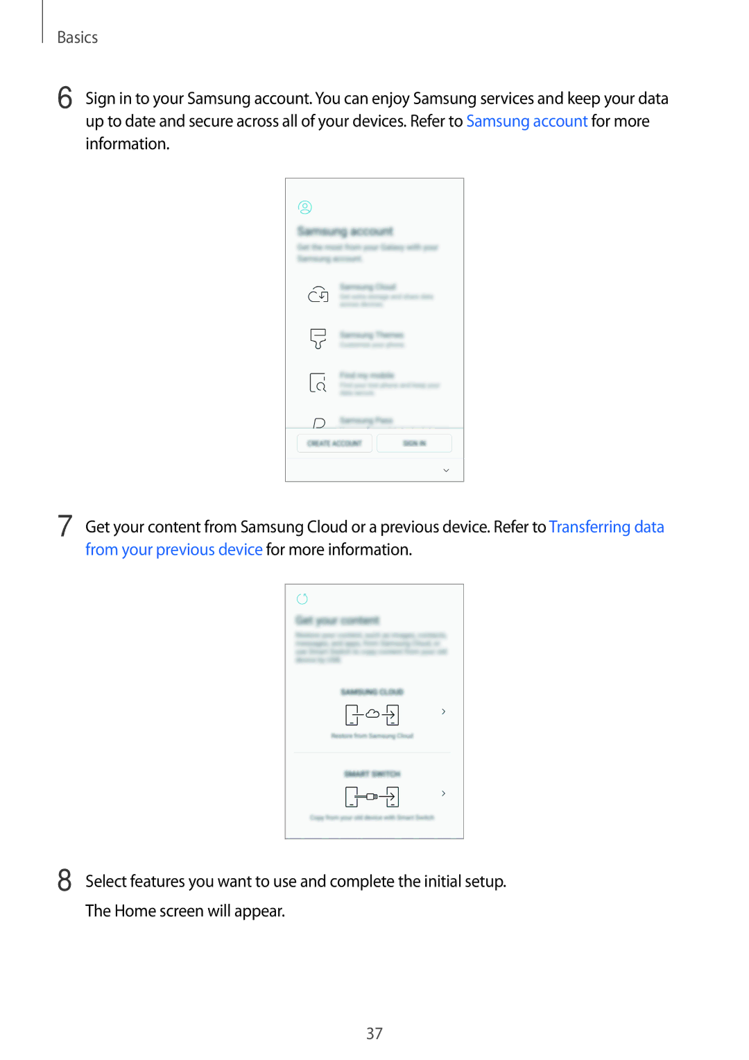 Samsung SM-A320YZKDXXV, SM-A320YZDDXXV manual Basics 