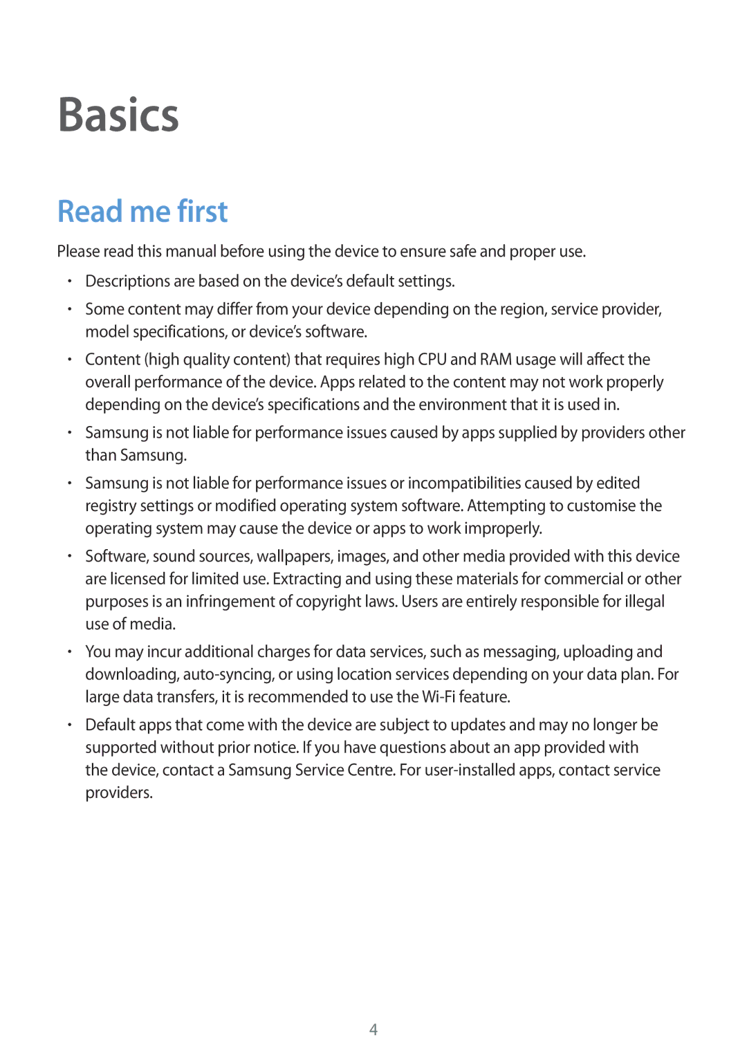 Samsung SM-A320YZDDXXV, SM-A320YZKDXXV manual Basics, Read me first 