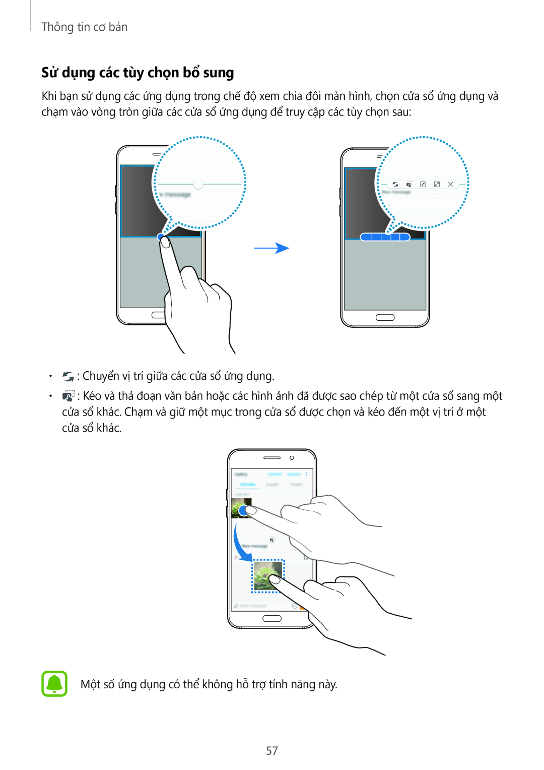 Samsung SM-A320YZKDXXV, SM-A320YZDDXXV manual Sử dụng các tùy chọn bổ sung 