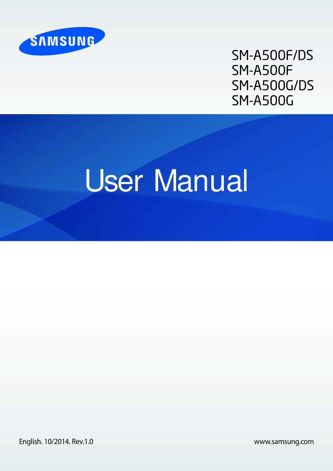 Samsung SM-A500FZIDXSG, SM-A500FZBDXSG, SM-A500FZWDAFG, SM-A500FZWDKSA, SM-A500FZWDXSG, SM-A500FZDDKSA manual SM-A500F/DS 