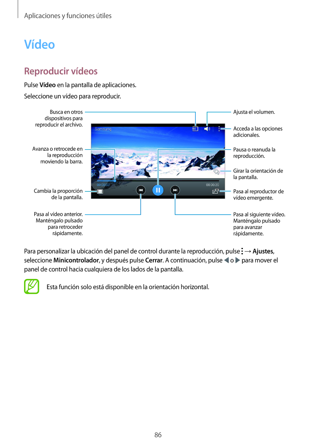 Samsung SM-A500FZKUPHE, SM-A500FZDUPHE, SM-A500FZSUPHE manual Vídeo, Reproducir vídeos 