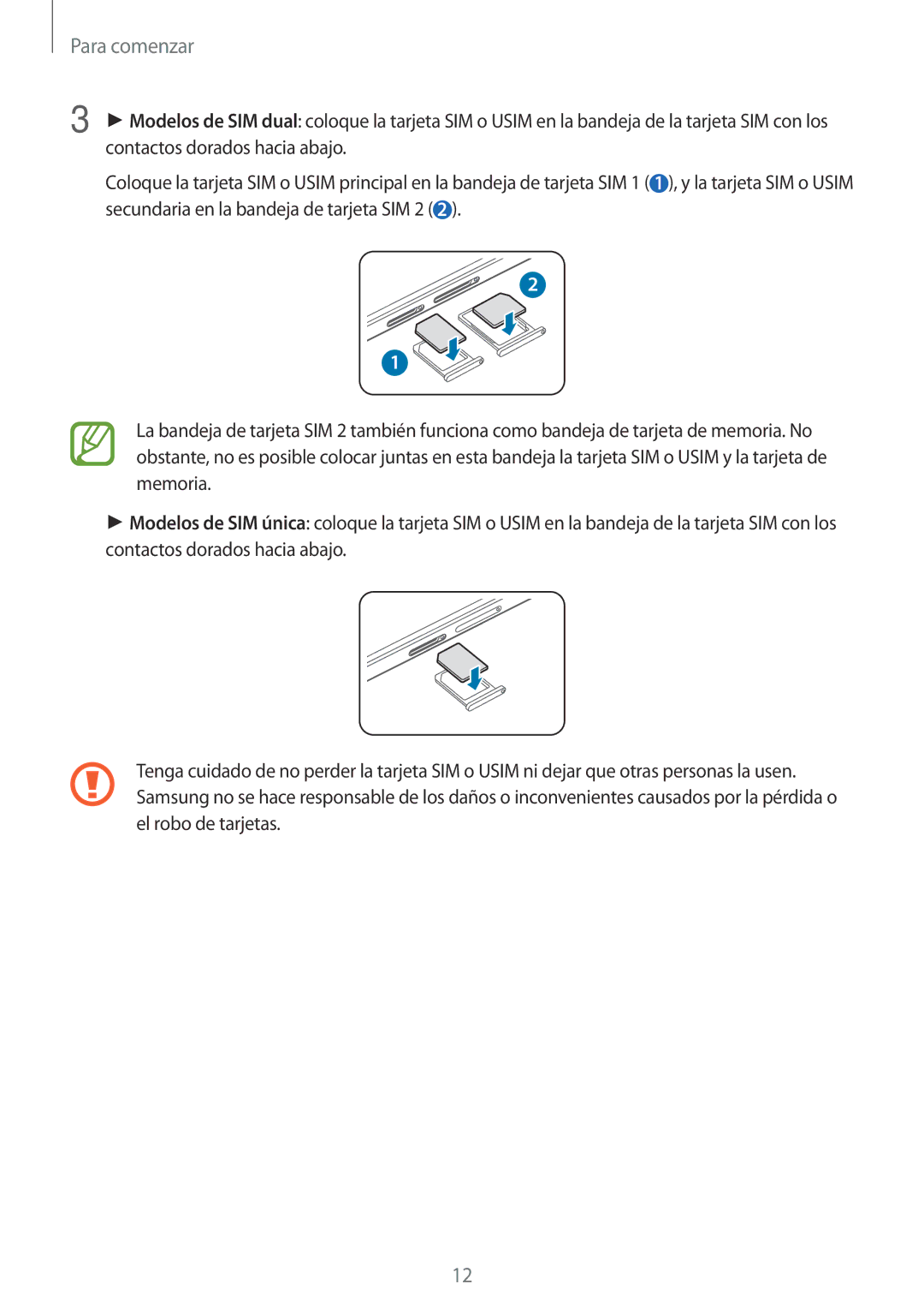 Samsung SM-A500FZDUPHE, SM-A700FZKAPHE, SM-A500FZSUPHE, SM-A500FZKUPHE manual Para comenzar 