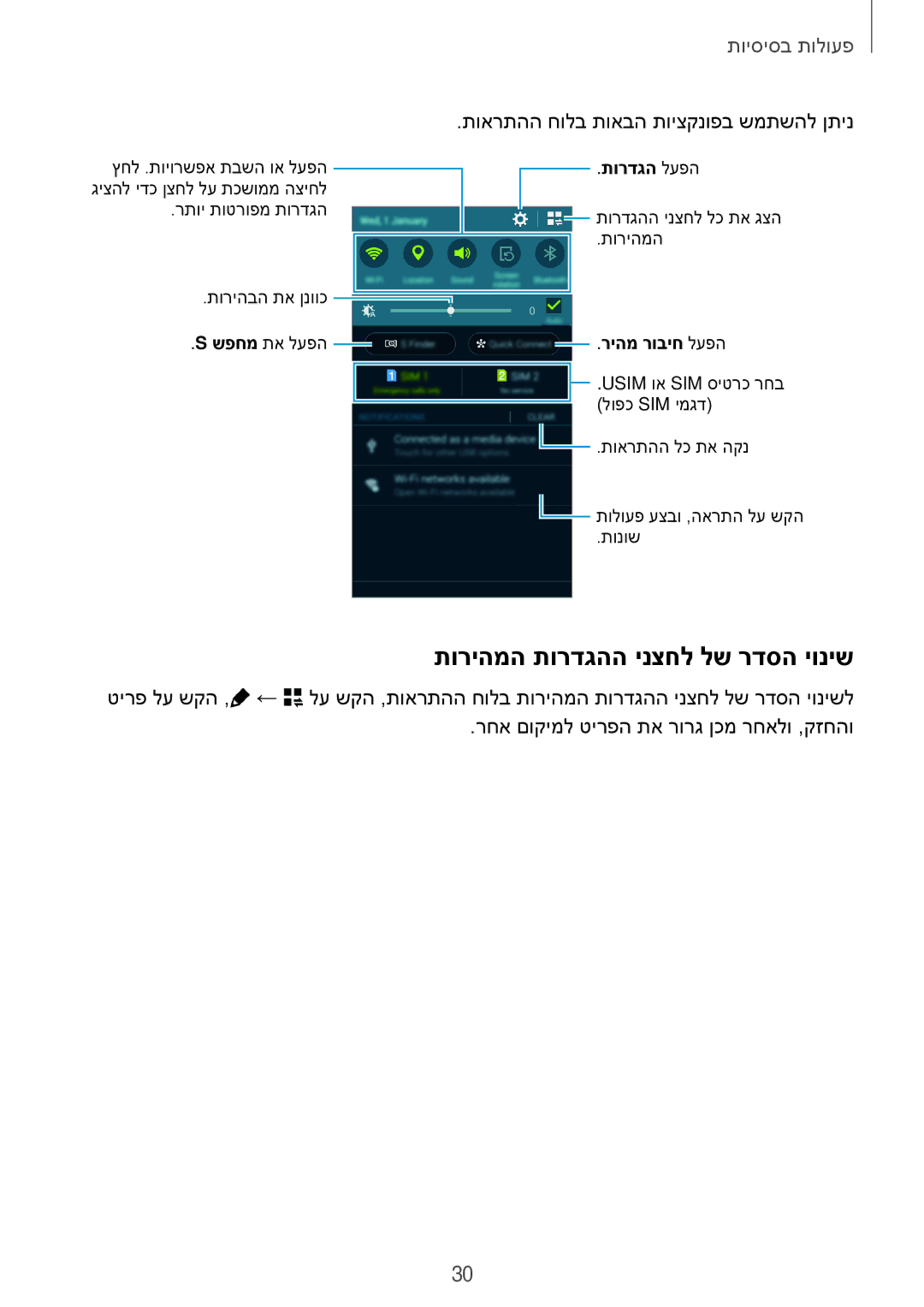 Samsung SM-A500FZWACEL, SM-A500FZWAPCL manual תוריהמה תורדגהה ינצחל לש רדסה יוניש, תוארתהה חולב תואבה תויצקנופב שמתשהל ןתינ 