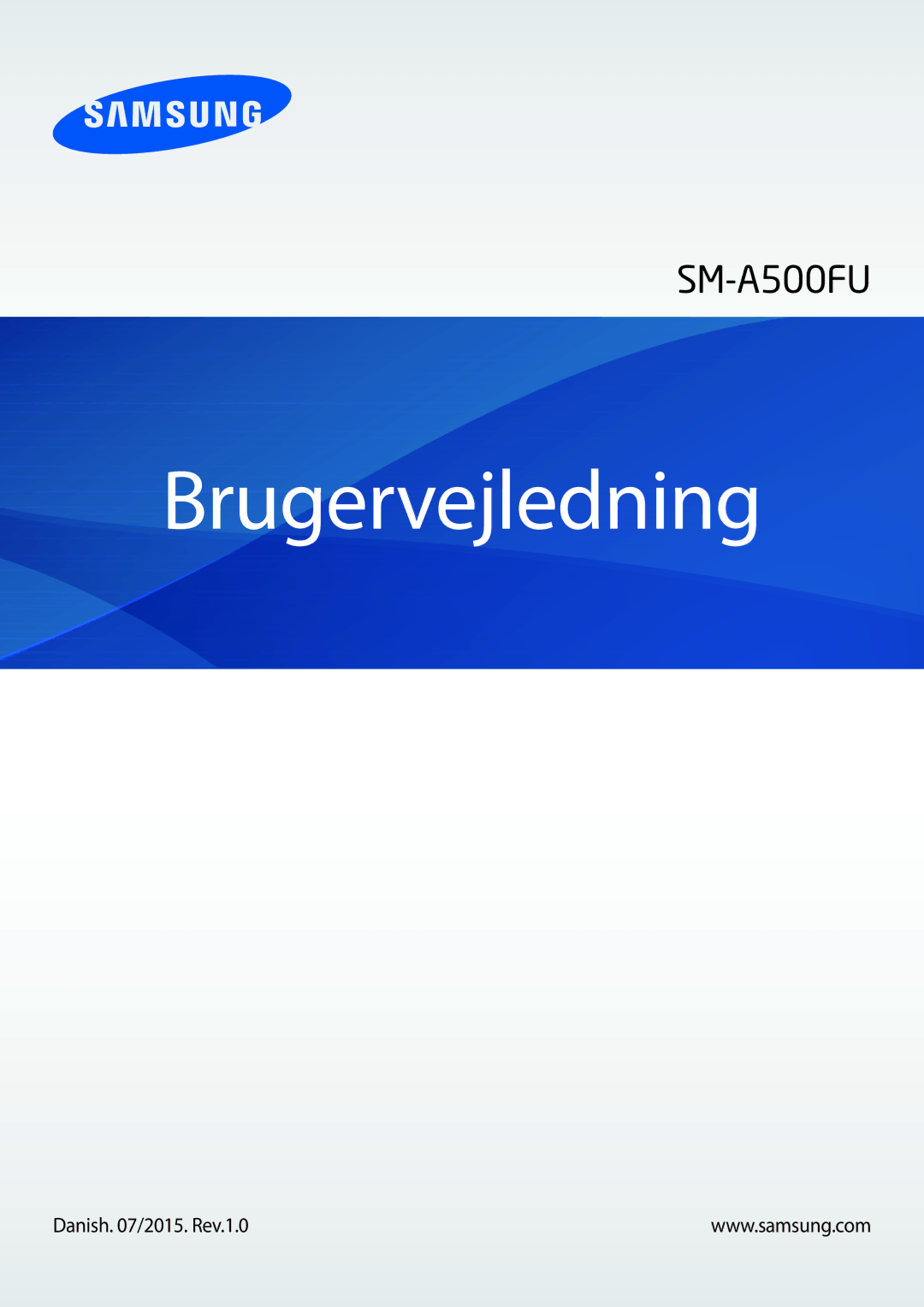 Samsung SM-A500FZWUNEE manual Brugervejledning, Danish /2015. Rev.1.0 