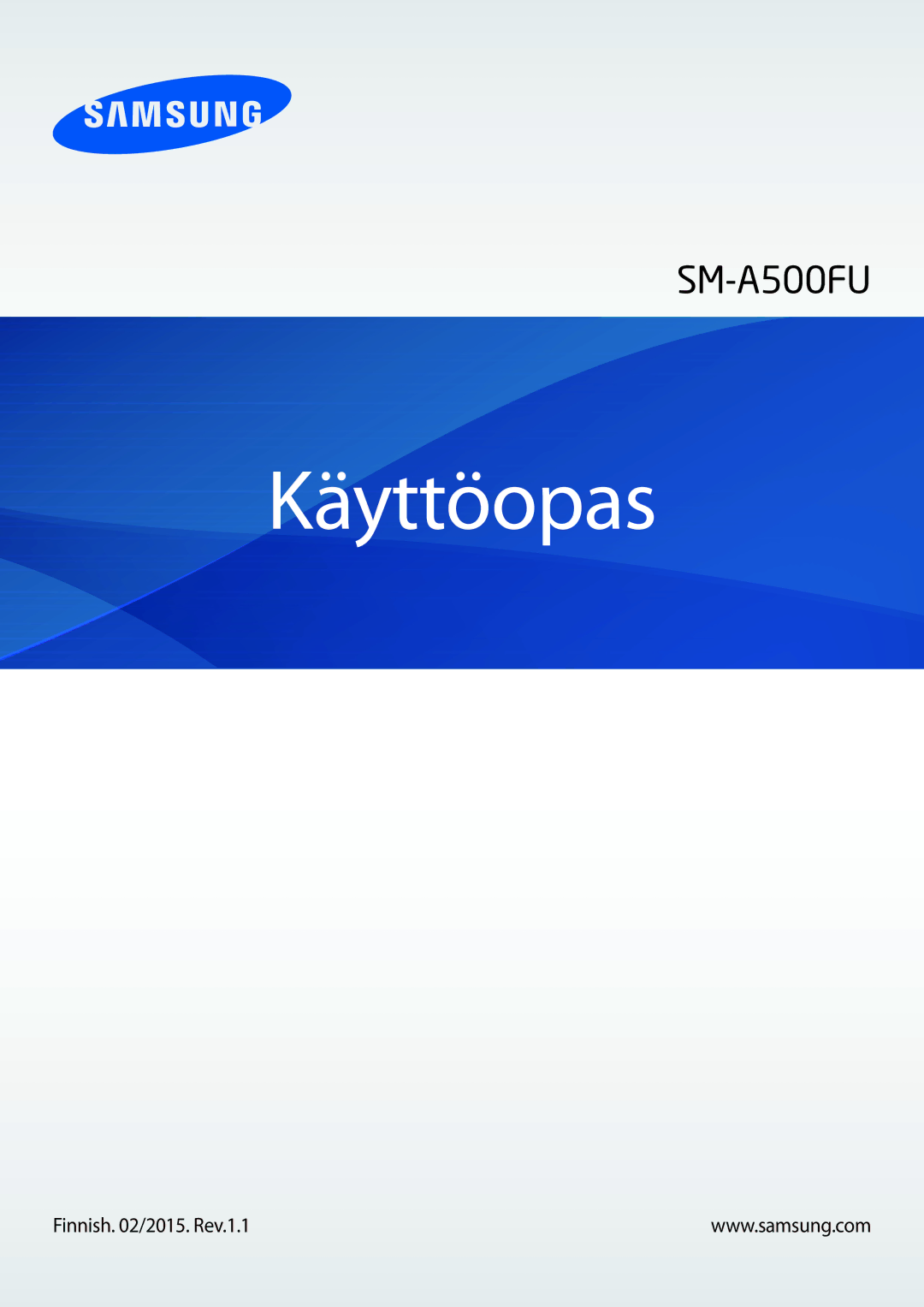 Samsung SM-A500FZWUNEE manual Käyttöopas, Finnish /2015. Rev.1.1 