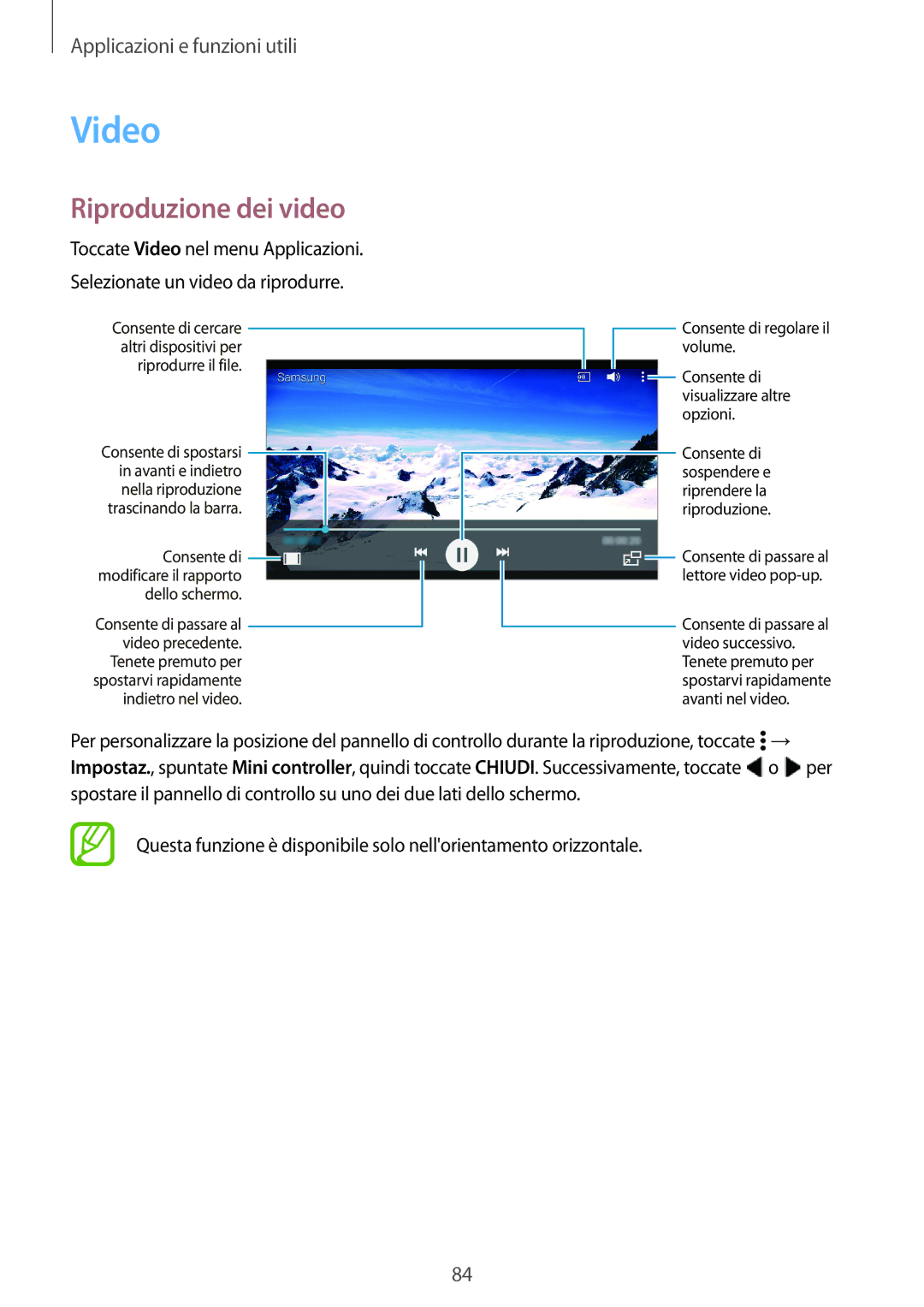 Samsung SM-A500FZWUXEO, SM-A500FZWUPRT, SM-A500FZKUDPL, SM-A500FZKUDBT, SM-A500FZKUPLS manual Video, Riproduzione dei video 