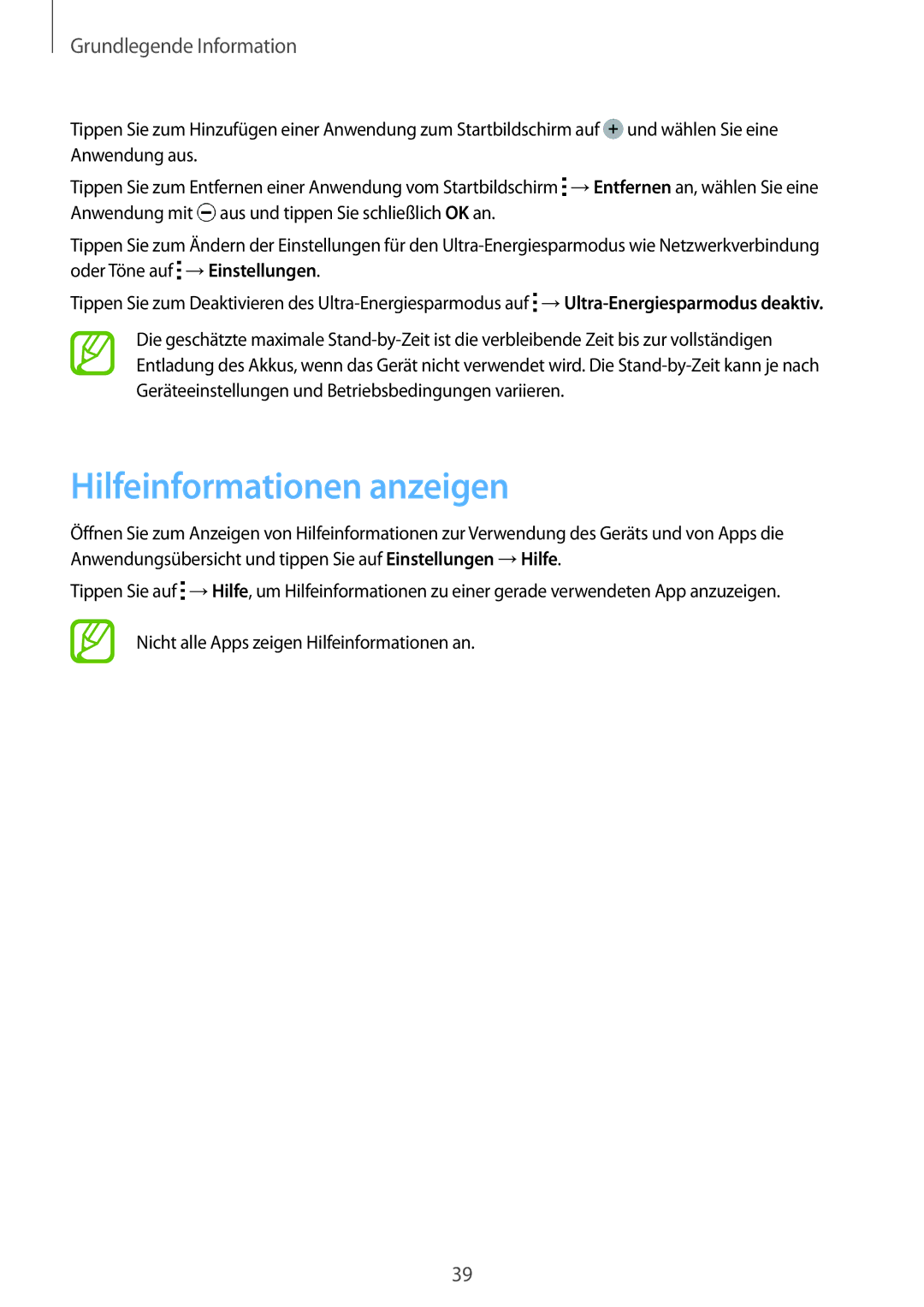 Samsung SM-A500FZKUATO, SM-A500FZWUPRT, SM-A500FZWUDDE, SM-A500FZWUATO, SM-A500FZKUDPL manual Hilfeinformationen anzeigen 